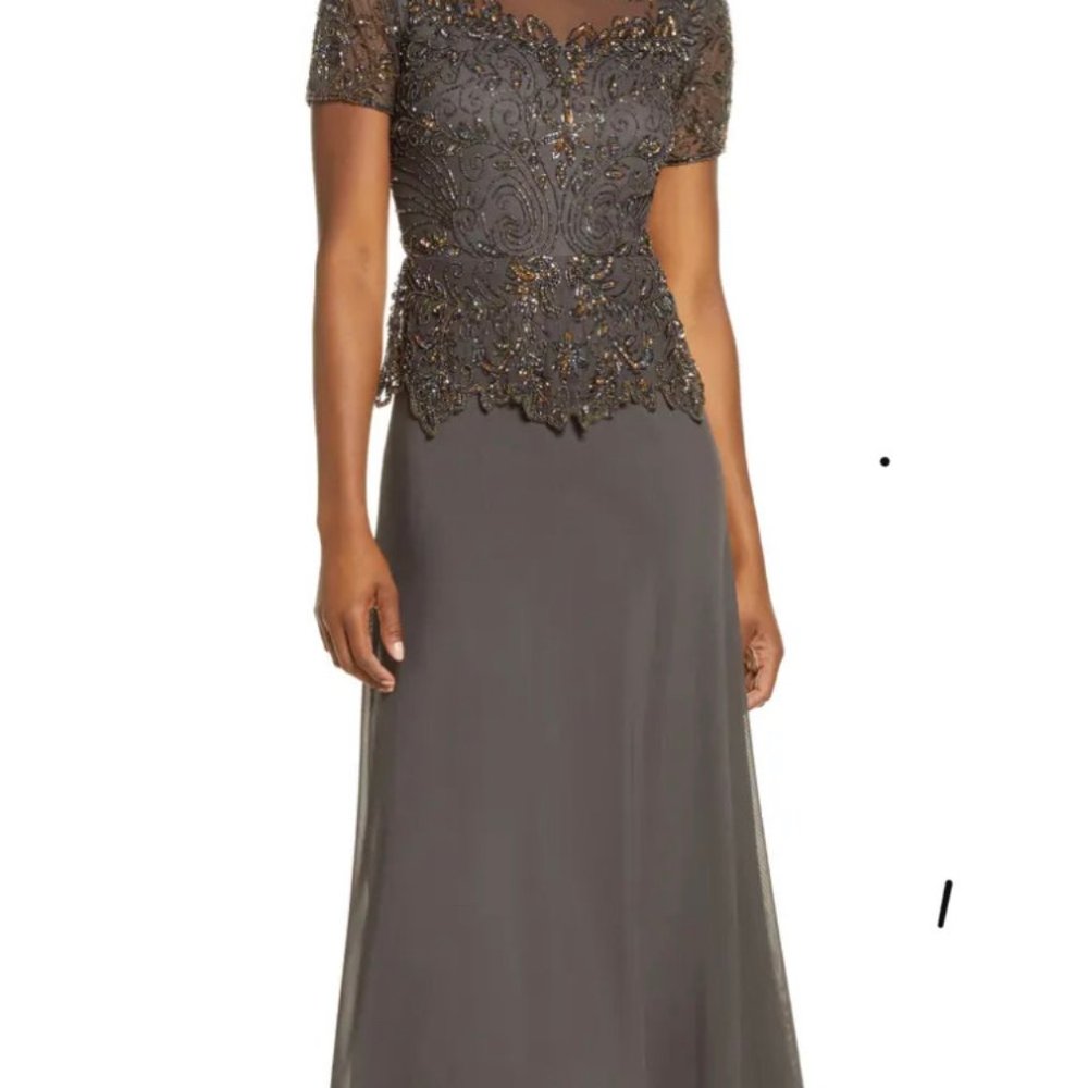 Brown Pisarro Nights Cocktail dress 8P to ankle length